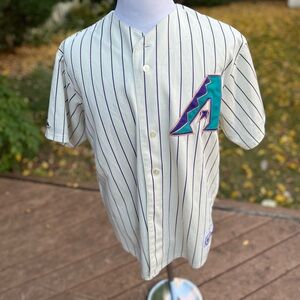 Arizona Diamondbacks XL Luis Gonzalez Jersey #20 Striped Sewn Majestic Korea